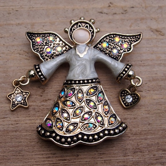 KC Jewelry - Aurora Borealis Angel Pin